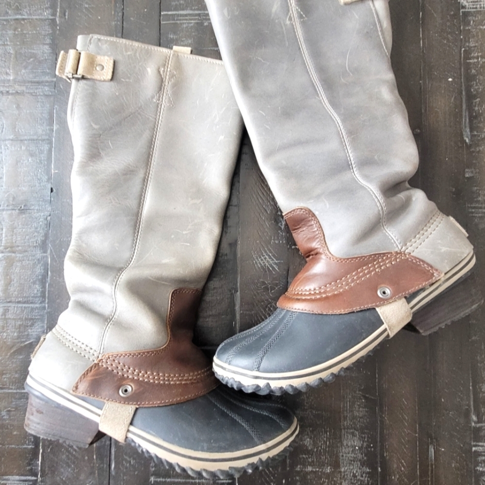 Sorel Slimpack ll Tall Equestrian Riding Rain/Snow boots. Waterproof. Sz 9.5